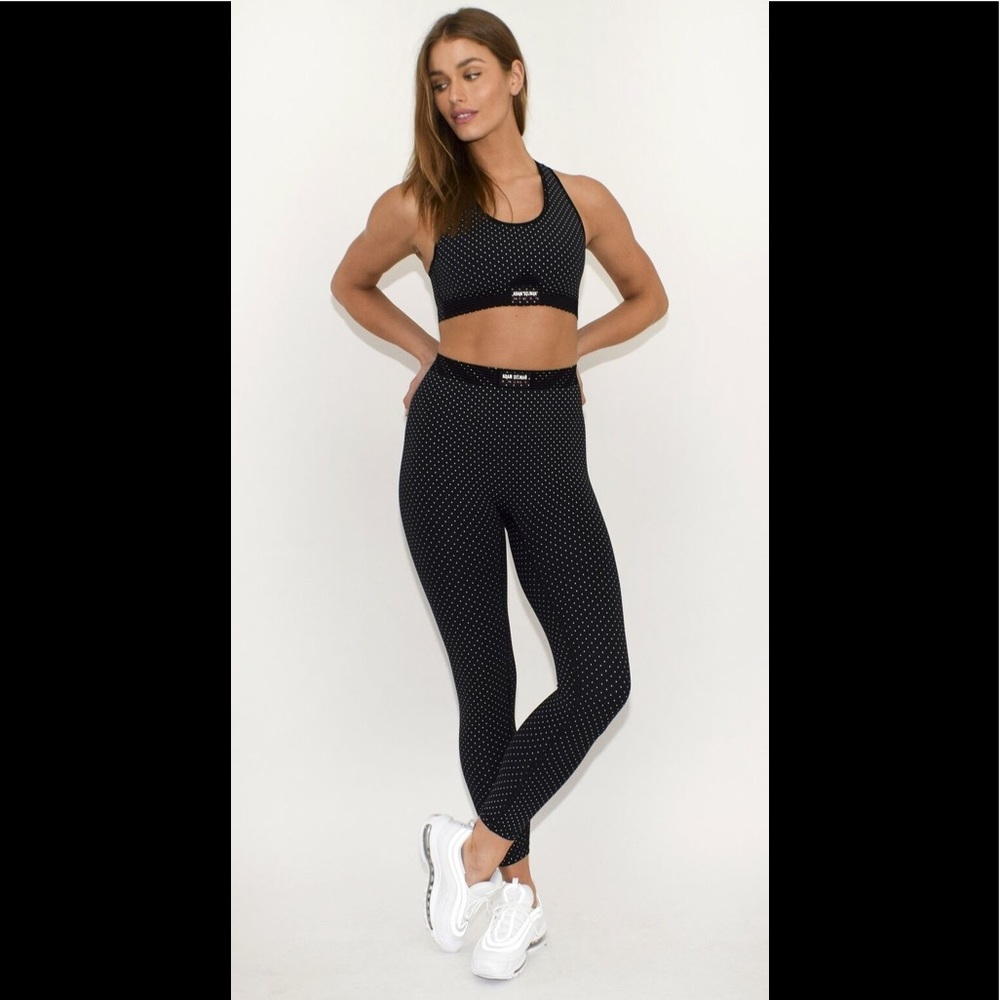 Adam Selman Top And Leggings Set Bonded Micro  Size XXL